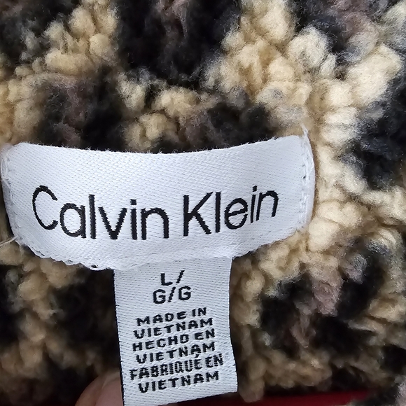 Calvin Klein Cheetah Print Polyester Vest Size Large - Picture 2 of 4